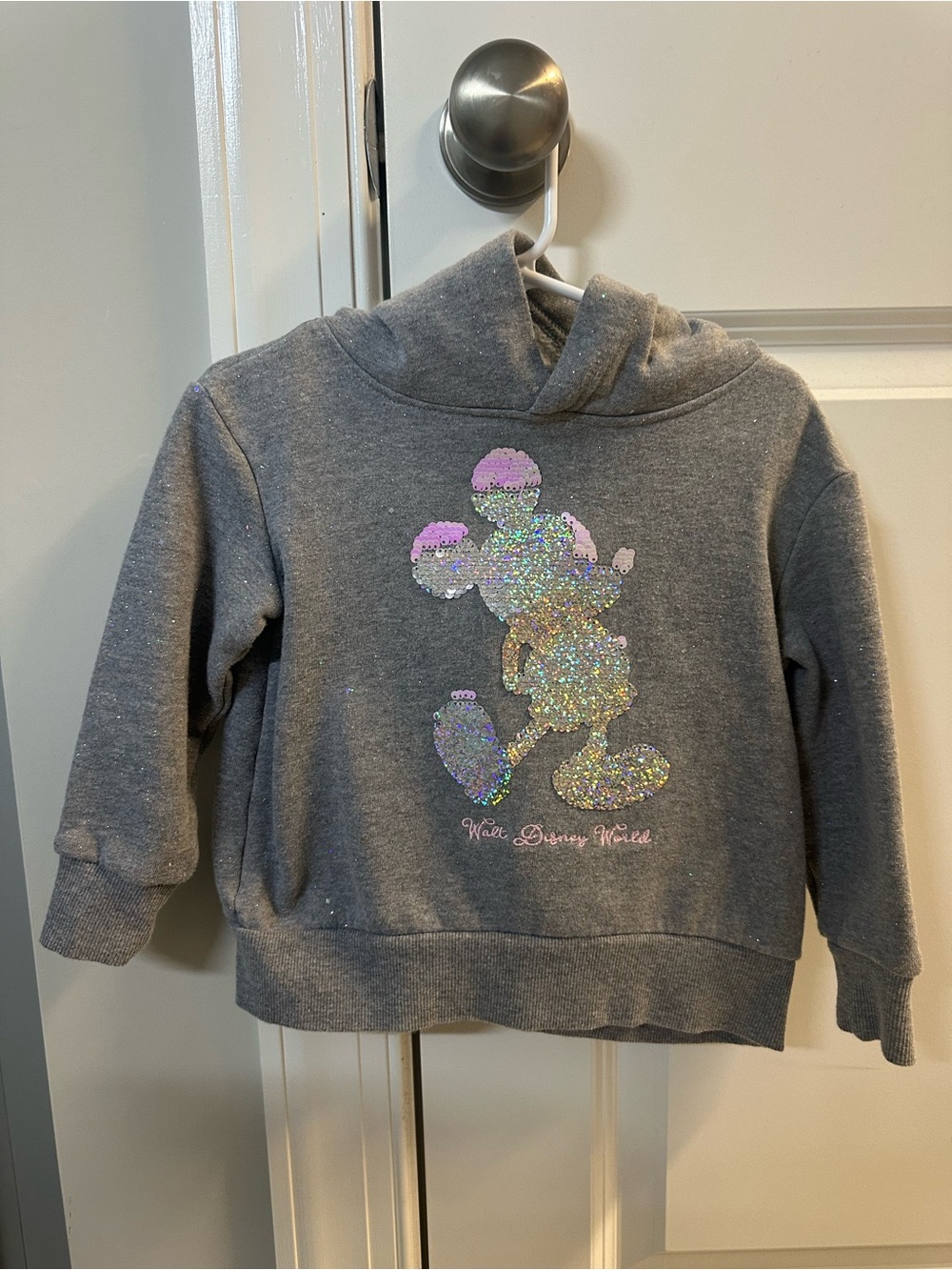 walt disney parks mickey glitter hoodie 2-3T
